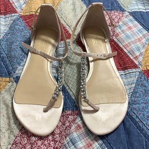 Badgley Mischka blush sandals worn only once